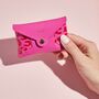 Personalised Fuchsia Leopard Leather Card + Coin Purse, thumbnail 1 of 6