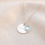 Sterling Silver Esme Name And Birthstone Personalised Necklace, thumbnail 2 of 11