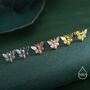 Sterling Silver Death's Head Hawkmoth Moth Stud Earrings, thumbnail 7 of 12