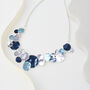 Hammered Blue Four Tone Statement Necklace, thumbnail 1 of 6