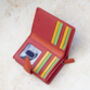 Personalised Red Soft Leather Purse Wallet, thumbnail 3 of 6