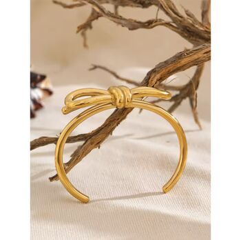 Monaco D'or Gold Ombré Vintage Bow Tie Gift Bangle, 3 of 4