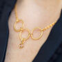 30th Birthday Gold Plated Circles Birthstone Necklace, thumbnail 2 of 10