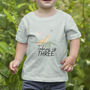 Cute Dinosaur Birthday Childrens Organic T Shirt, thumbnail 1 of 2