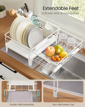 Dish Drainer Rack Extendable Spout Drying Rack, 4 of 8