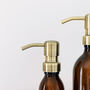 Refillable Amber Bottle With Choice Of Metal Pump Colour, thumbnail 4 of 10