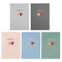 Personalised Engagement A5 Cloth Bound Notebook, thumbnail 3 of 9