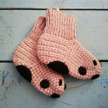 Animal Paw Baby Mitten And Bootie Set, 6 of 11