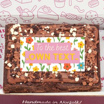 Mother's Day 'The Best' Personalised Brownie Slab, 2 of 5
