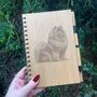 Personalised Keeshond Dog Engraved Notebook, thumbnail 4 of 5