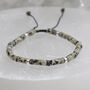Gemstone Boho Beaded Adjustable Friendship Bracelet Silver Beads, thumbnail 5 of 10