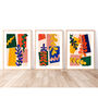 Colourful Abstract Leaf Prints Set Of Three, thumbnail 3 of 11