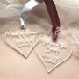 Personalised Team Bride Acrylic Hanger Heart Charm, thumbnail 7 of 11