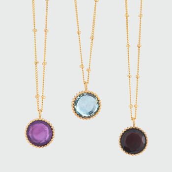 Barcelona Birthstone Gold Plated Necklace, 6 of 7