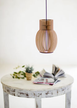 Rome Wooden Lampshade, Ceiling Light, 4 of 6