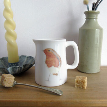 Robin Fine Bone China Mini Jug, 5 of 7