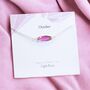 Oblong Oval Birthstone Necklace, thumbnail 1 of 9