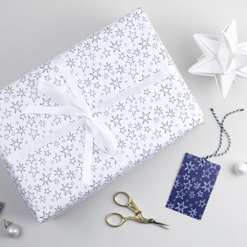 Handrawn Stars Christmas Wrapping Paper, 4 of 5