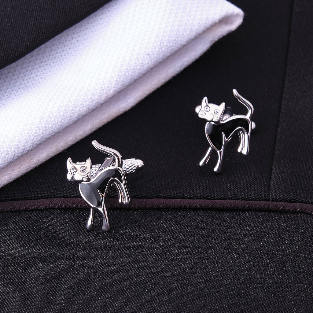 Image of Black Cat Cufflinks