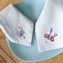 Birthday Flower Cotton Linen Napkins Gift, thumbnail 1 of 3