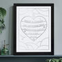 Wedding Heart Personalised Print, thumbnail 8 of 8