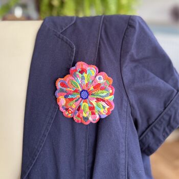 Flower Power Statement Brooch, 2 of 3