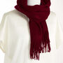 Pure Cashmere Scarf Merlot, thumbnail 2 of 8