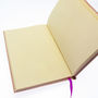 Handmade Pink Embossed Leather Notebook, thumbnail 3 of 5