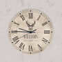 Vintage Inspired Stag Personalised Kitchen Clock, thumbnail 3 of 5