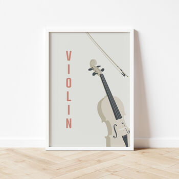 Violin Print | Instrument Music Poster, 10 of 10