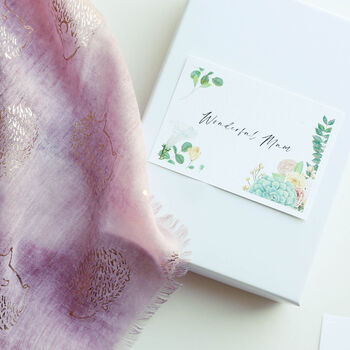 Hedgehog Print Rose Gold Foil Scarf, 6 of 10