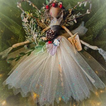 Personalised Enchanted Wood Christmas Berry Treetopper Fairy, 2 of 12