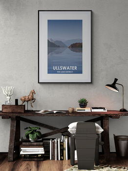 Ullswater The Lake District Landscape Art Print, 4 of 4