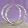 Thick Hammered Hoop Earrings In Gold Plate And Silver, thumbnail 6 of 6