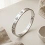 Clover Bangle Silver Non Tarnish Waterproof, thumbnail 3 of 7