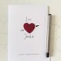 Personalised Wedding Anniversary Card Cupid's Bow, thumbnail 4 of 6