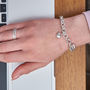 Lifetime Solid Silver Heart Charm Bracelet, thumbnail 4 of 9