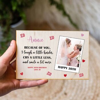 Personalised My Galentine Photo Wooden Plaque, 2 of 3