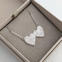 Personalised Fingerprint Double Heart Necklace, thumbnail 1 of 6