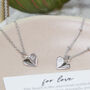 Initial Heart Pendant Necklace In Silver, thumbnail 1 of 6