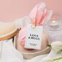 Love And Hugs Pink Lemonade Bath Bomb Heartfelt Gift, thumbnail 4 of 4