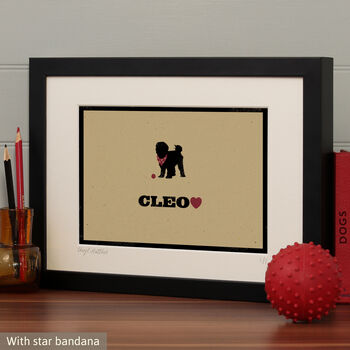 Personalised Tibetian Terrier Print For One Or Two Dogs, 6 of 10