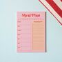 Weekly Meal Planner And Shopping List Pad | Pink Red, thumbnail 1 of 5