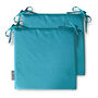 Bright Aqua Water Resistant Garden Chair Seat Pads, thumbnail 1 of 3