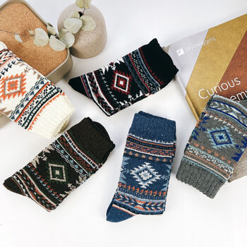 Nordic Wool Socks: Warm Winter Boot Socks, Christmas Stocking Filler, 9 of 10