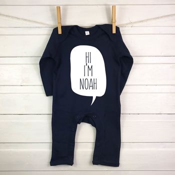 Personalised 'Hi I'm…' Babygrow, 7 of 10