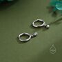 Tiny Dotted Droplet Cz Huggie Hoop Earrings, thumbnail 8 of 11