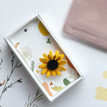 Yellow Sunflower Enamelled Friendship Flower Brooch Pin, 2 of 6