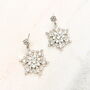 Winter Sparkle Snowflake Drop Earrings, thumbnail 1 of 2