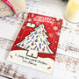 Personalised Red Birch Christmas Tree Keepsake Card And Decoration, thumbnail 4 of 5